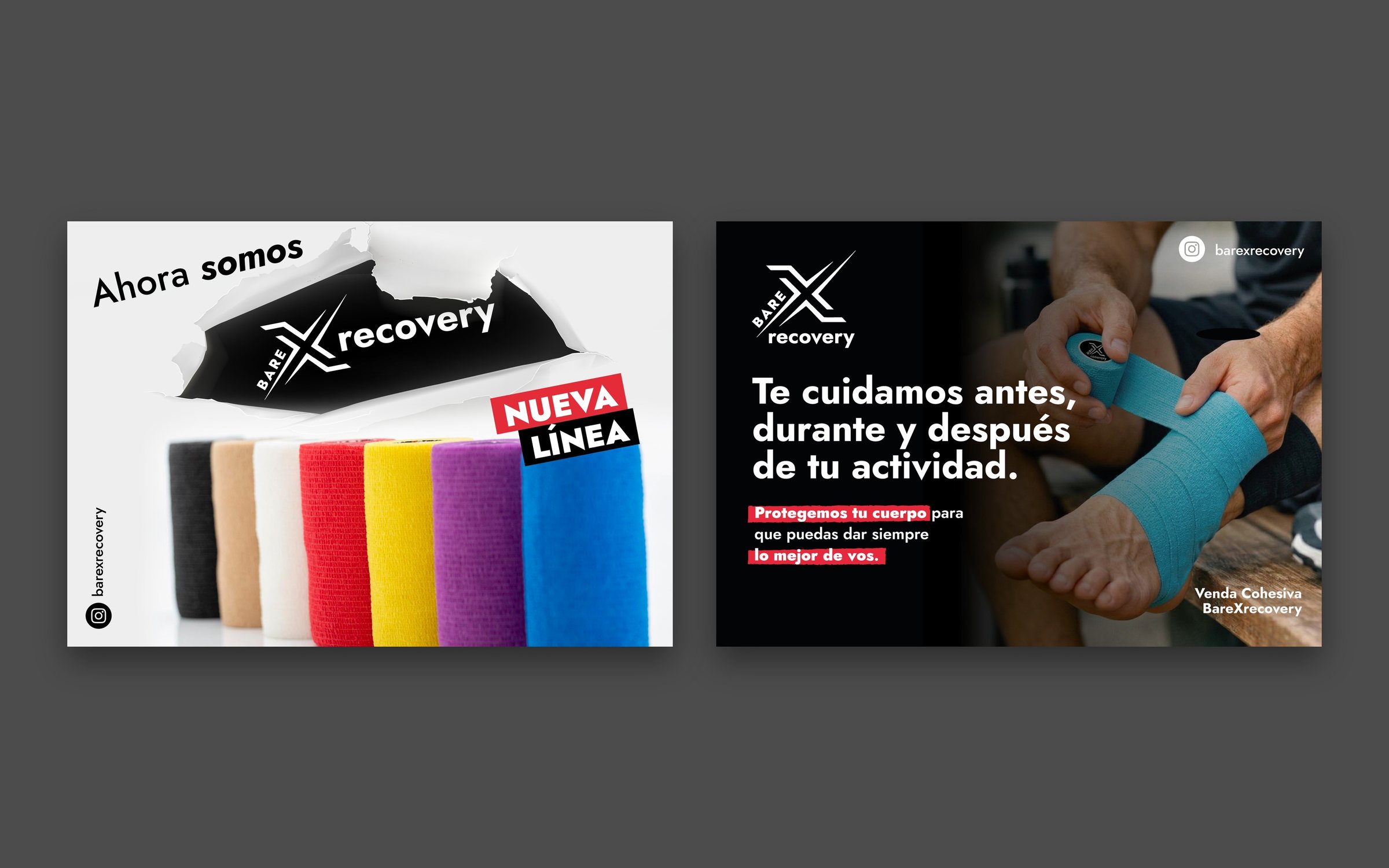 Dos piezas para Farmashop: el lanzamiento «Ahora somos BareXrecovery» y la venda cohesiva