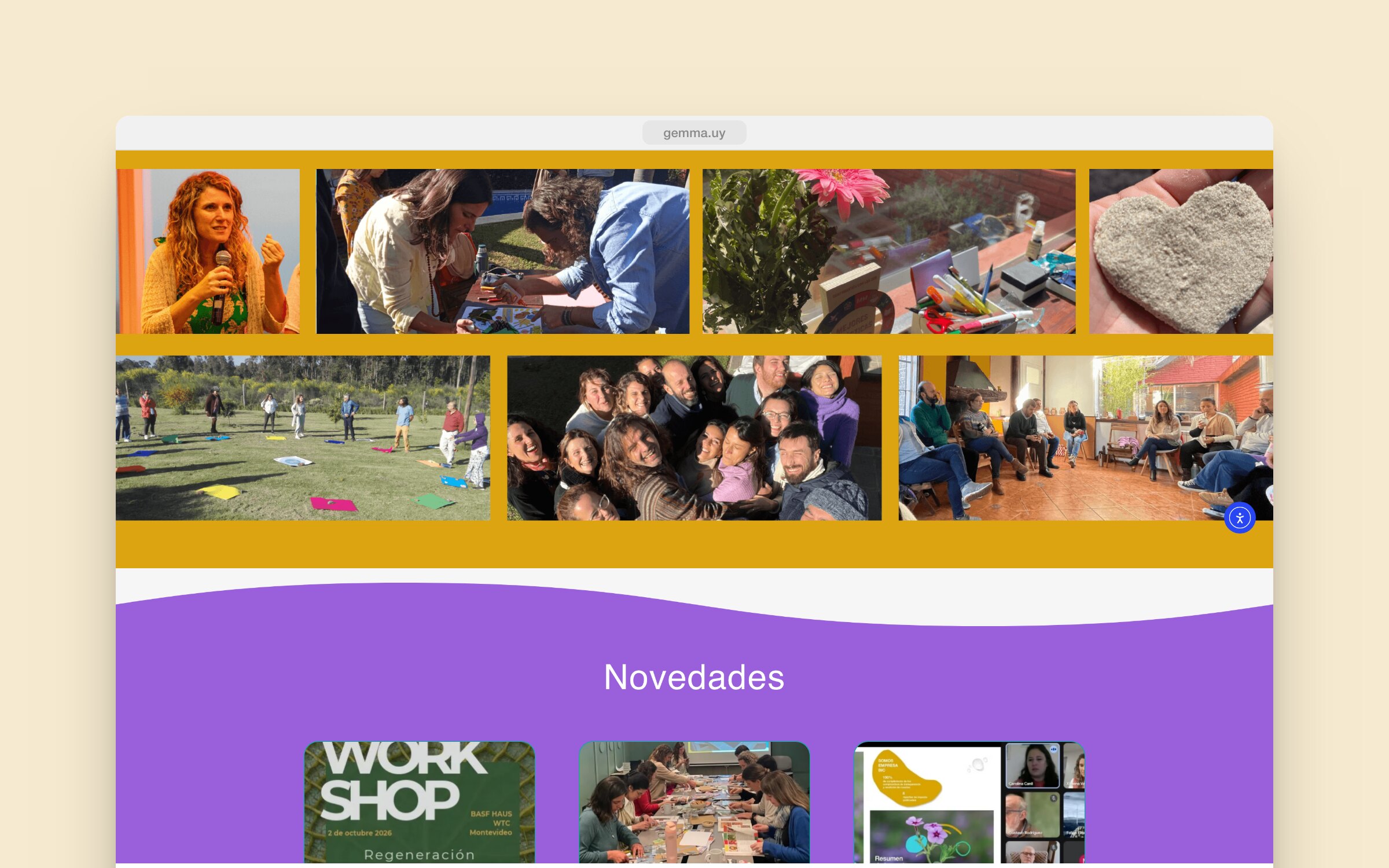 Photos of the workshops and the news that the Gemma team publishes